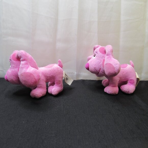 Nickelodeon Blue's Clues Magenta 7" Pink Dog Plush Stuffed Animals Toy Lot of 2 - Picture 6 of 16